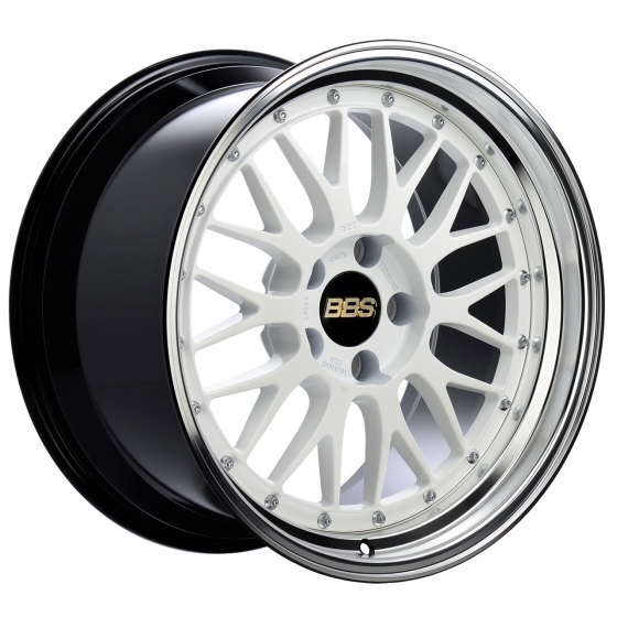 BBS LM in Gloss White (Black Barrel w/ Polished Lip)