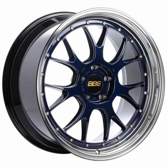 BBS LM-R in Navy Blue (Black Barrel w/ Polished Lip)