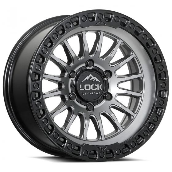 Lock Off-Road Grit in Matte Gunmetal (Matte Black Ring)