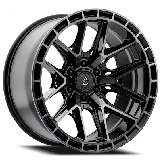 Arena Battle in Gloss Black Machined (Double Dark Tint)