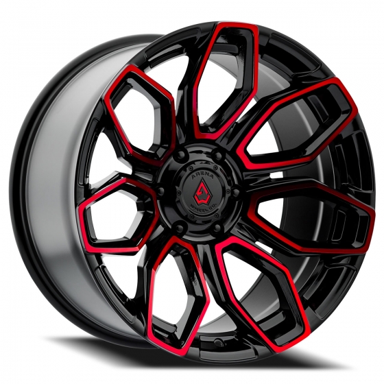 Arena Cobra in Gloss Black Machined (Red Tint)