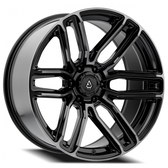 Arena Supreme in Gloss Black Machined (Double Dark Tint)