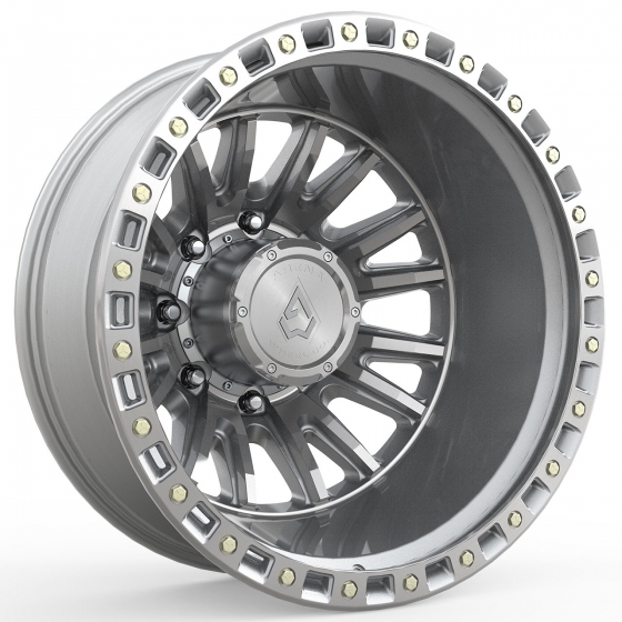 Arena Dually Mission Rear in Silver Machined