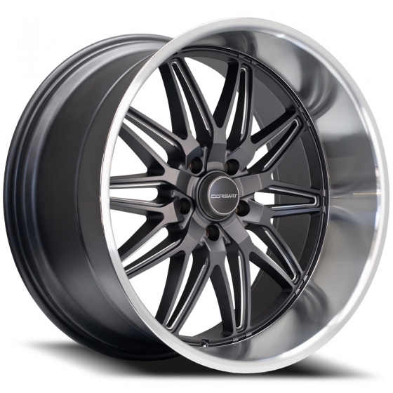 Corsart Alcatraz in Matte Gunmetal Machined (Machined Lip)