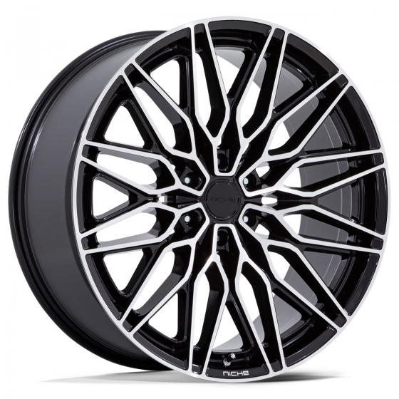 Niche Calabria 6 in Gloss Black Machined