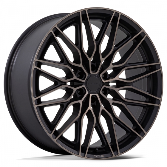 Niche Calabria 6 in Matte Black Machined (Dark Tint)