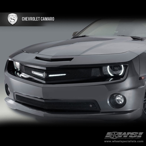 Strut Grilles  Chevrolet Camaro in Black (w/ LED )