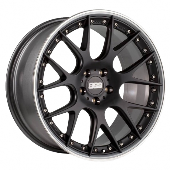 BBS CHRII in Satin Black (Platinum Rim / SS Rim Protector)