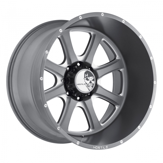 Hostile Off Road H105 Exile-8 in Gunmetal Machined (Iron Cut)