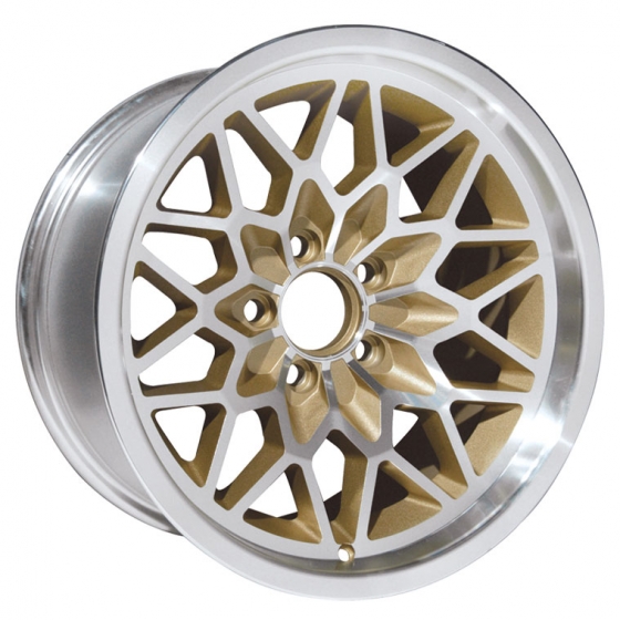 US Wheel Snowflake in Gold Machined (Series 350)