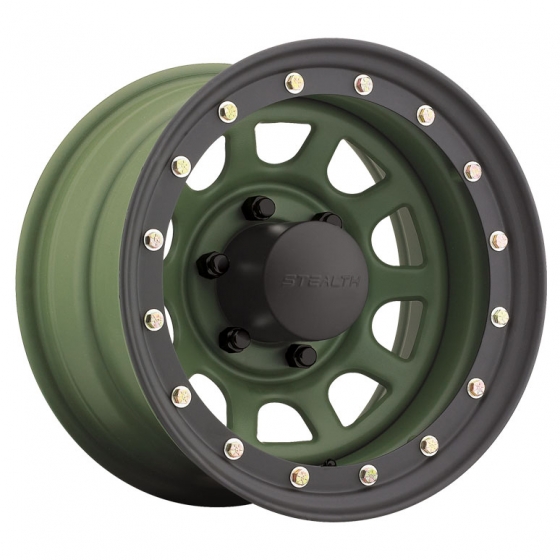 US Wheel Daytona with Beadlock in Matte Green (Series 844CG)