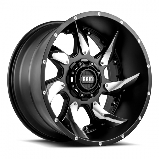 Grid Off Road GD-1 in Matte Black (Chrome Inserts)