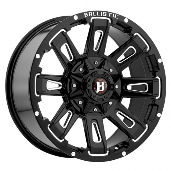 Ballistic Off Road 958-Ravage in Black Milled