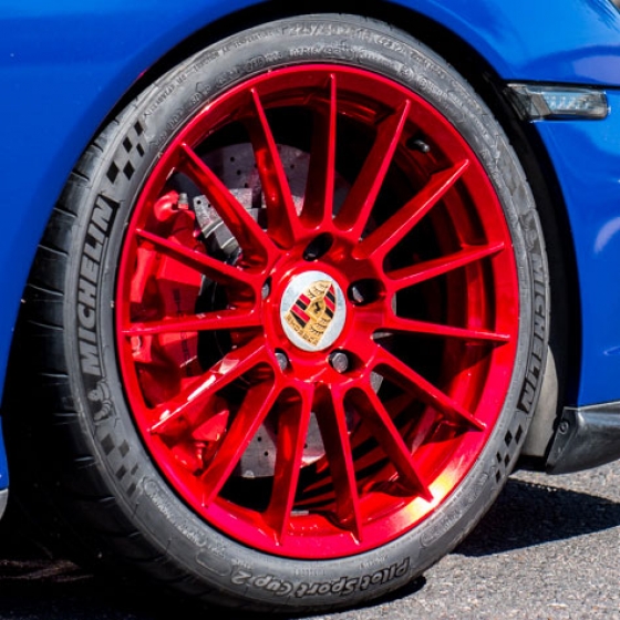 Powder Coating Porsche 911 Turbo in Red