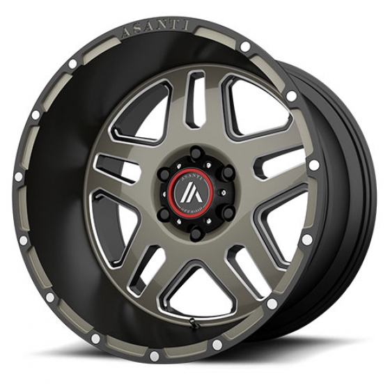 Asanti Off Road AB-809 in Matte Black Machined (Milled Tinted Clear)