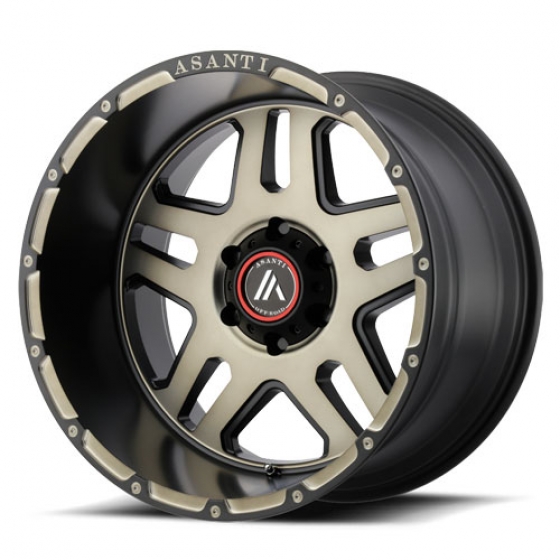 Asanti Off Road AB-809 in Matte Black Machined (Tinted Clear)