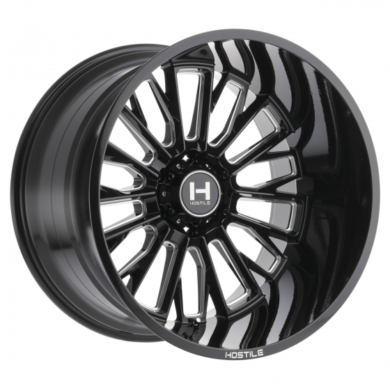 Hostile Off Road H114 Fury in Gloss Black Milled (Blade Cut)