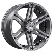 thumbnail image 2 of TUFF A.T. Wheels C-623801 (Pair) | Matte Black With Red Lettering 2 of 5