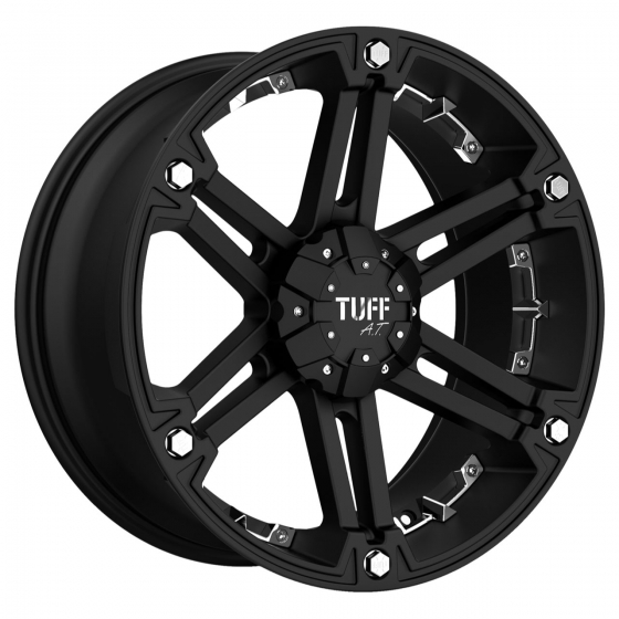 TUFF A.T. T01 in Flat Black (Chrome Inserts)