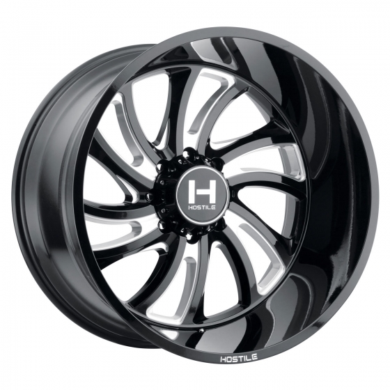 Hostile Off Road H118 Demon in Gloss Black Milled (Blade Cut)