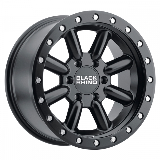 Black Rhino Hachi in Matte Black (Silver Bolts)