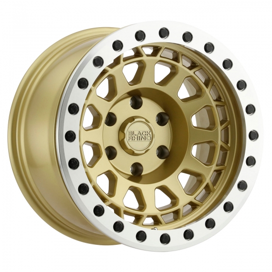 Black Rhino Primm (BL) in Matte Gold (Machined Ring)