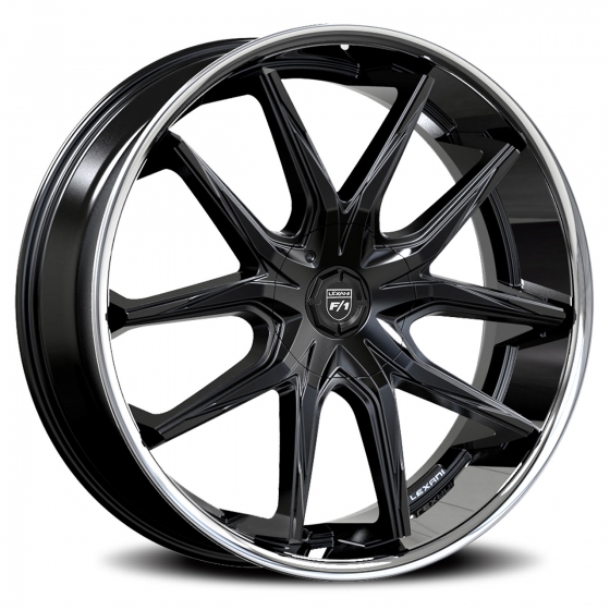 Lexani R-Twelve CVR in Gloss Black (SS Chrome Lip)