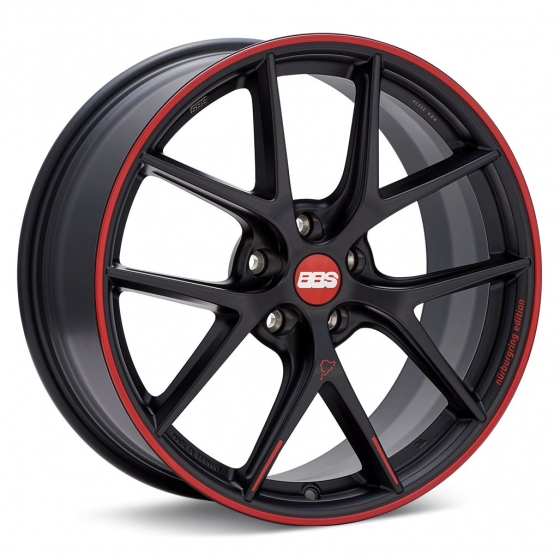 BBS CI-R in Satin Black (Red Lip Edge)