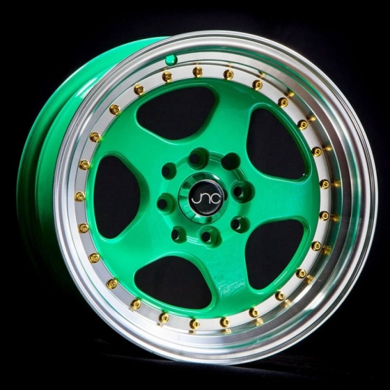 JNC JNC010 in Wasabi Green (Gold Rivets)