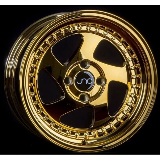 JNC JNC034 in Platinum Gold (Gold Rivets)