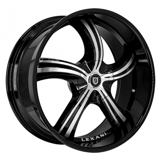 Lexani Cinco CVR in Gloss Black (Machined Face)