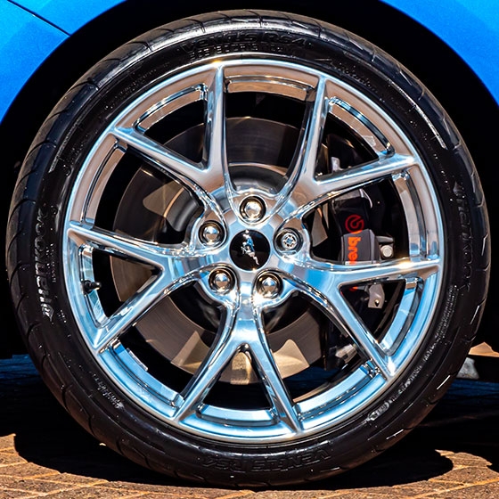 Powder Coating Ford Mustang in Polished