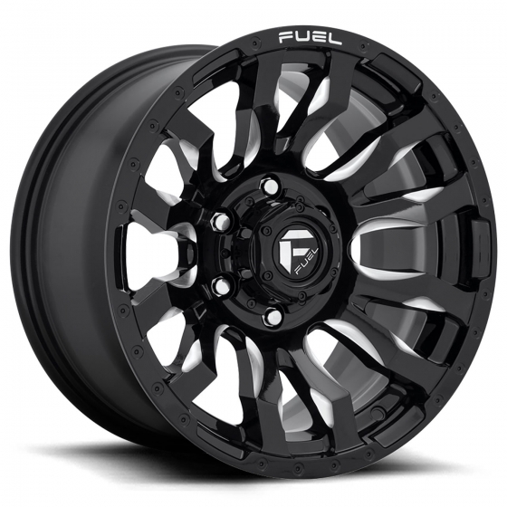 Fuel Blitz D673 in Gloss Black (Milled Accents)