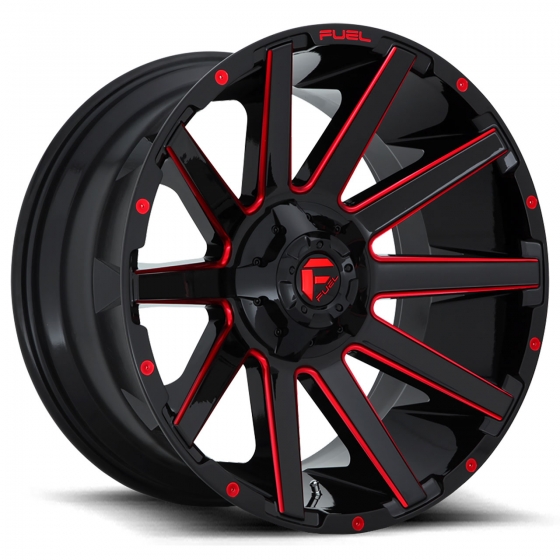 Fuel Contra D643 in Gloss Black (w/ Candy Red)