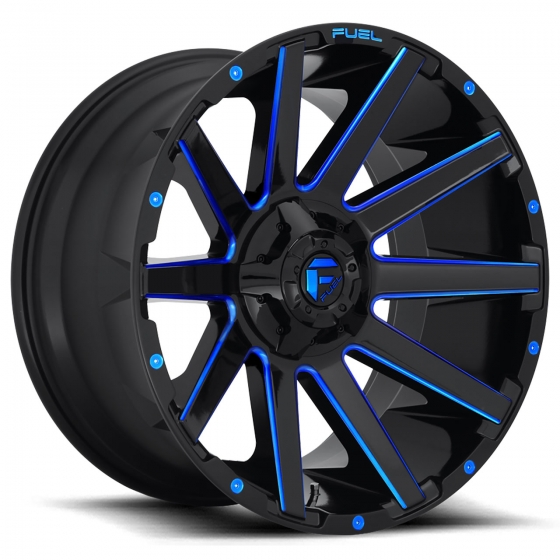 Fuel Contra D644 in Gloss Black (w/ Candy Blue )