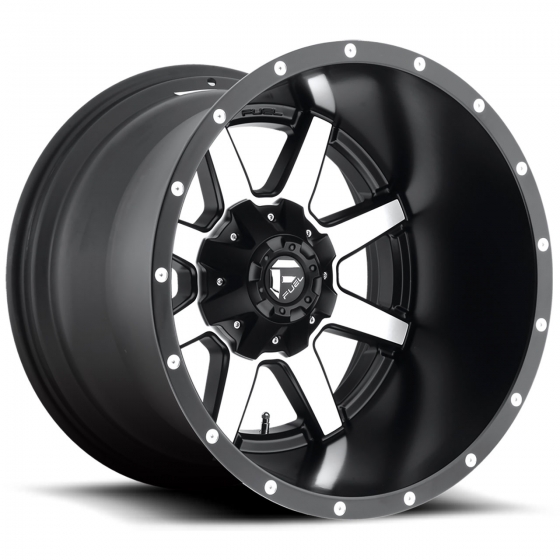 Fuel Maverick D537 (DL) in Matte Black (Machined Face)