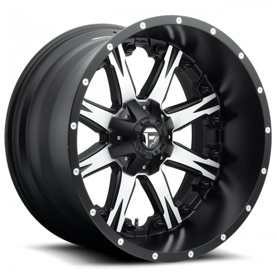 Fuel Nutz D541 (DL) in Matte Black (Machined Face)