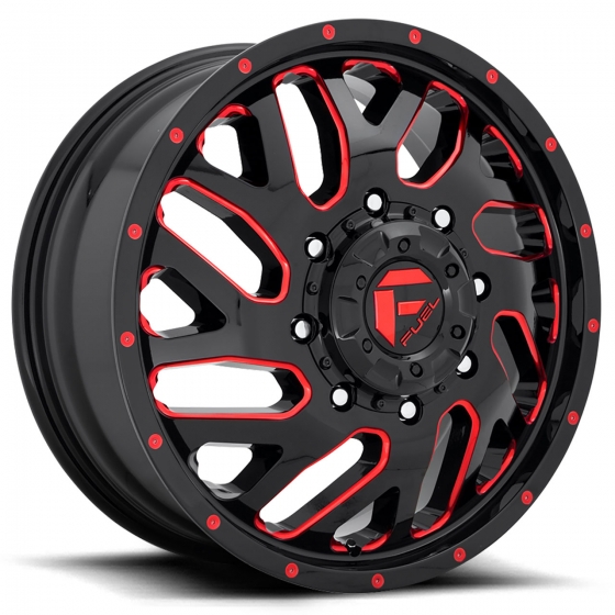 Fuel Triton D656 in Gloss Black (w/ Candy Red)
