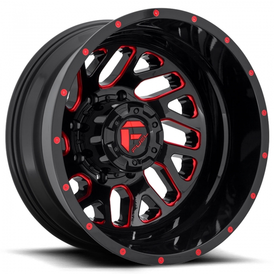 Fuel Triton Dually (Rear) in Gloss Black (w/ Candy Red)