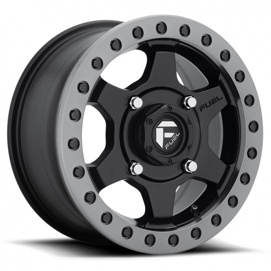 Fuel GATLING (BL) D914 in Matte Black (Gunmetal Ring)