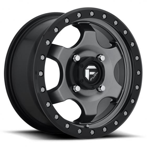 Fuel GATLING UTV D640 in Matte Gunmetal (Matte Black Ring)