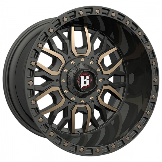 Ballistic Off Road 969-Tomahawk in Matte Black (Bronze Accents)