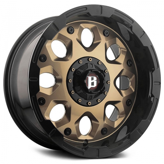 Ballistic Off Road 968-Shield in Matte Bronze (Matte Black Lip & Ring)