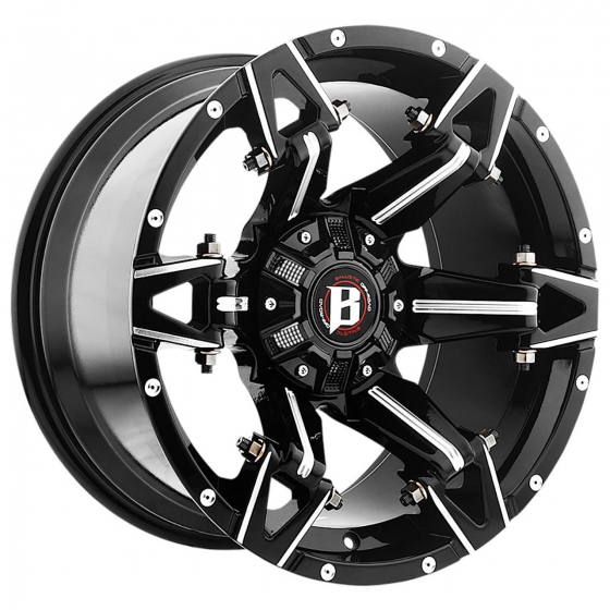 Ballistic Off Road 966-Spartan in Gloss Black (Milled Accents)