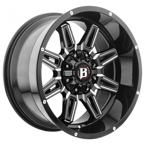 Ballistic Off Road 965-Catapult in Gloss Black (Milled Accents)