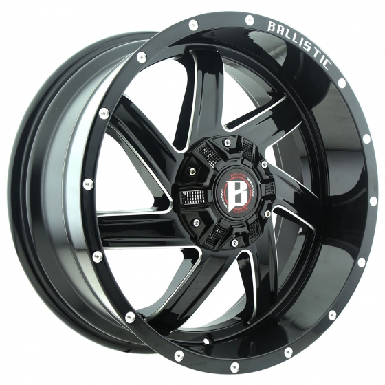 Ballistic Off Road 961-Guillotine in Gloss Black (Milled Accents)