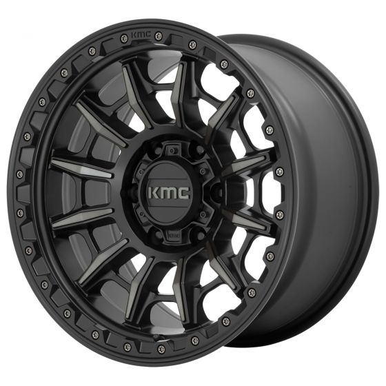 KMC KM547 Carnage in Satin Black Machined (Dark Tint)