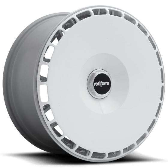 Rotiform AeroDisc in Gloss White (w/ Silver Hex)