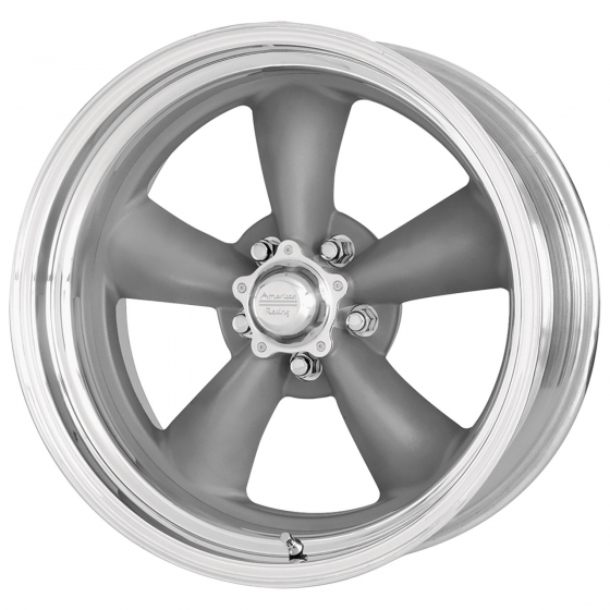 American Racing VN205 Classic Torq Thrust II in Gray (Polished Lip)