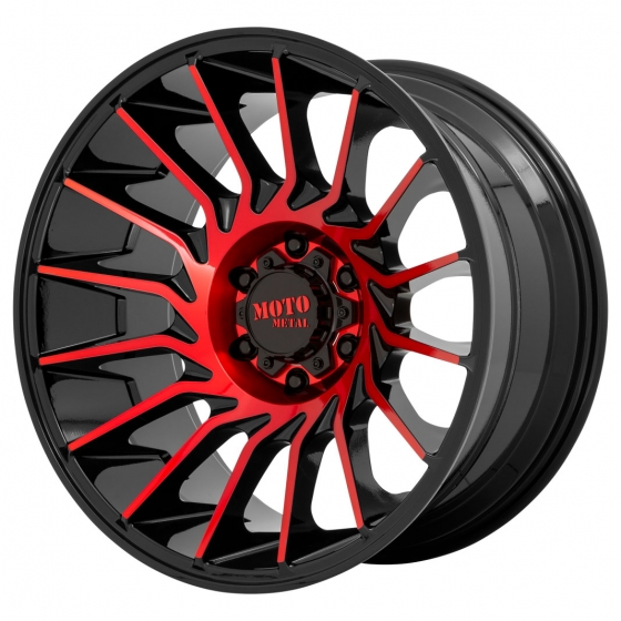 Moto Metal MO807 Shockwave in Gloss Black Machined (Red Tint)